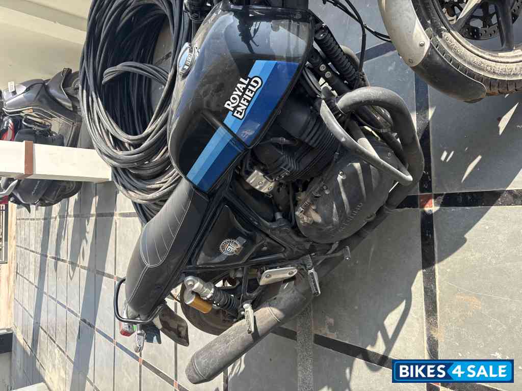 Blue And Black Royal Enfield Continental GT 650