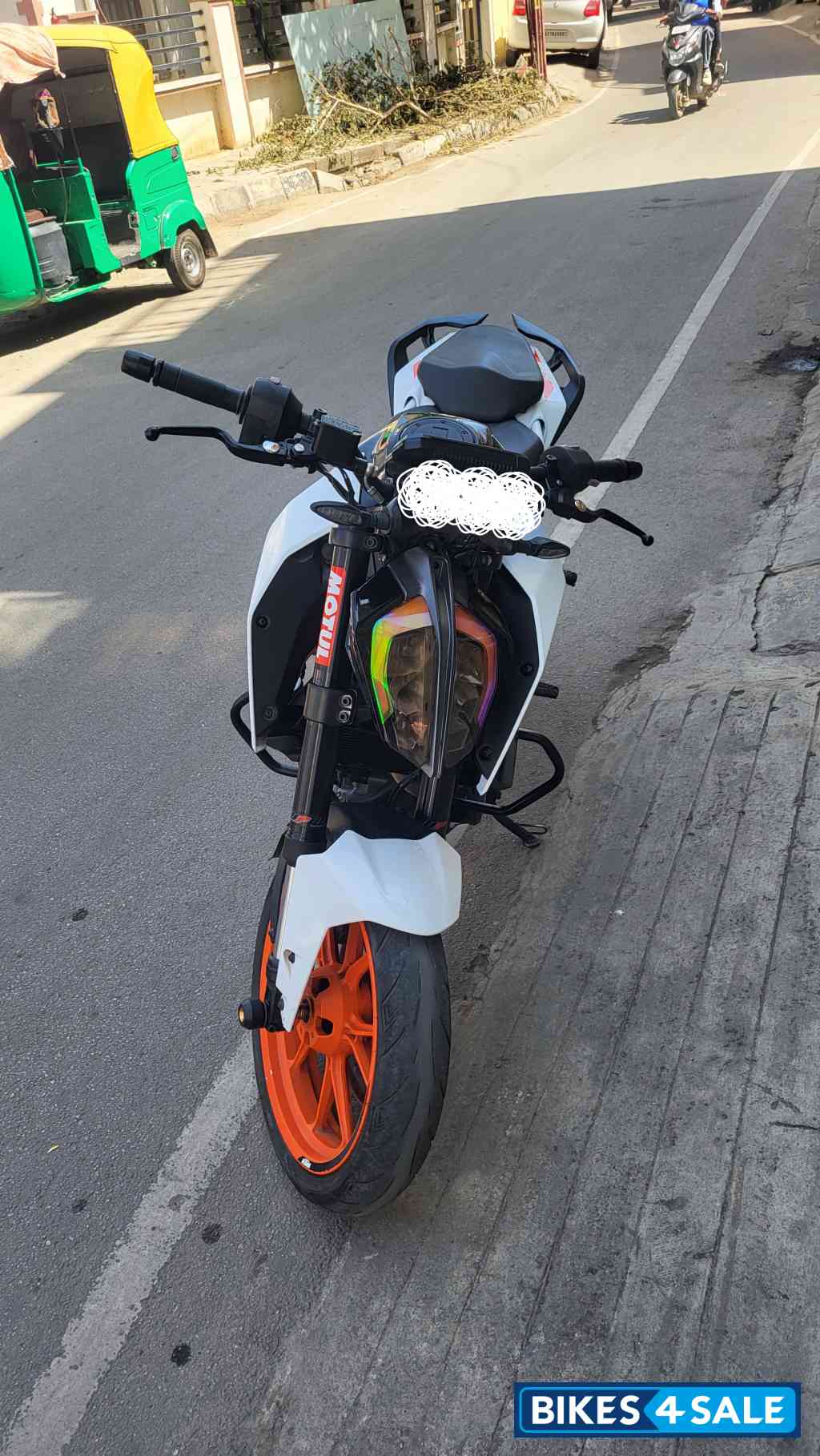 White KTM Duke 390
