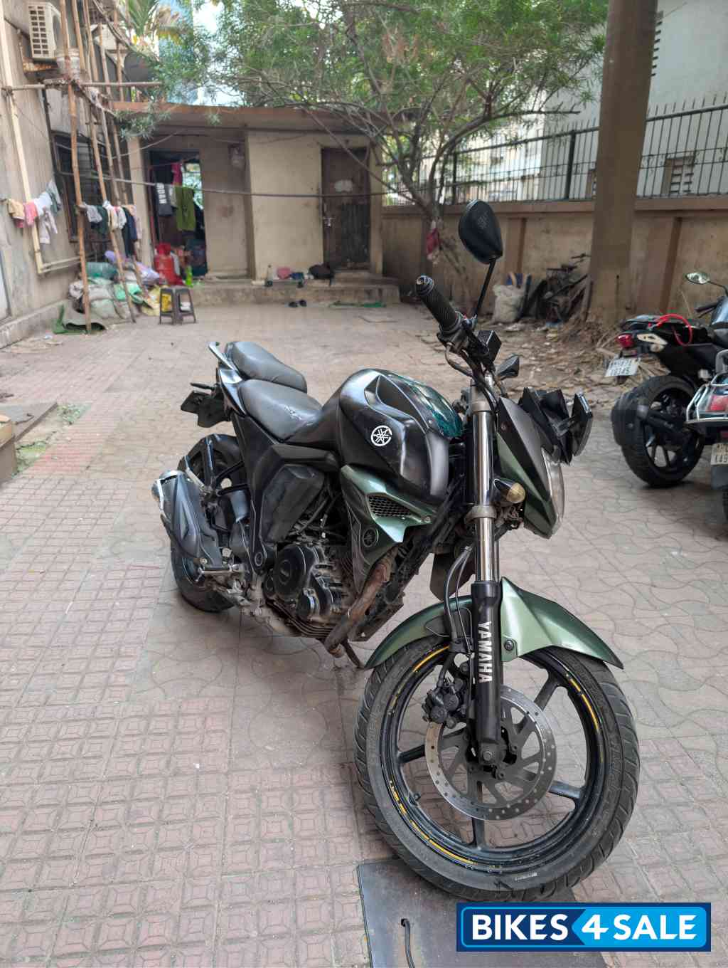 Matte Green Yamaha FZ-S FI V2