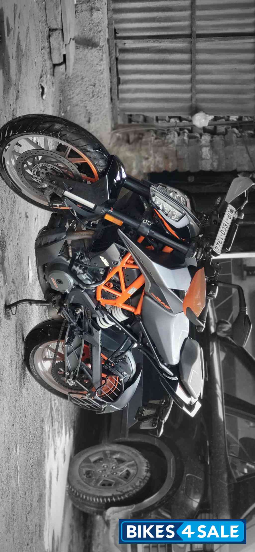 Grey/orange KTM Duke 390