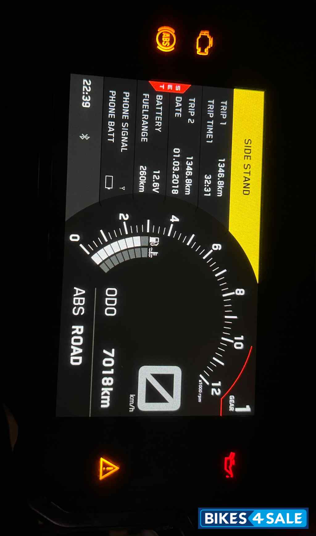 Grey/orange KTM Duke 390