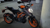 Grey/orange KTM Duke 390