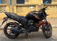 Black With Orange Yamaha FZ-S