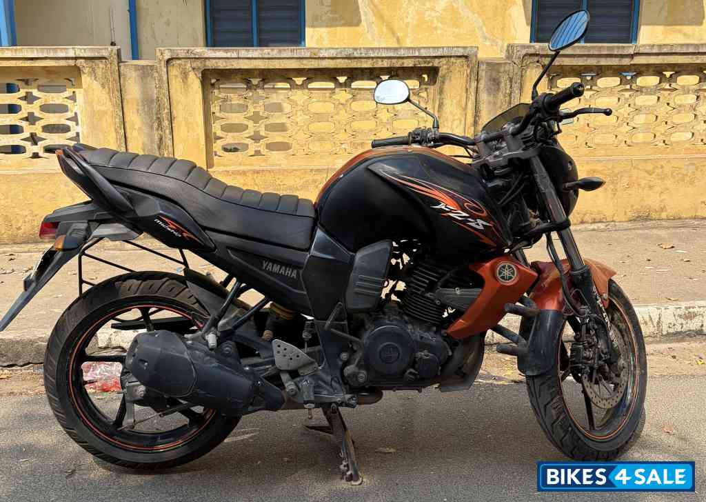 Black With Orange Yamaha FZ-S