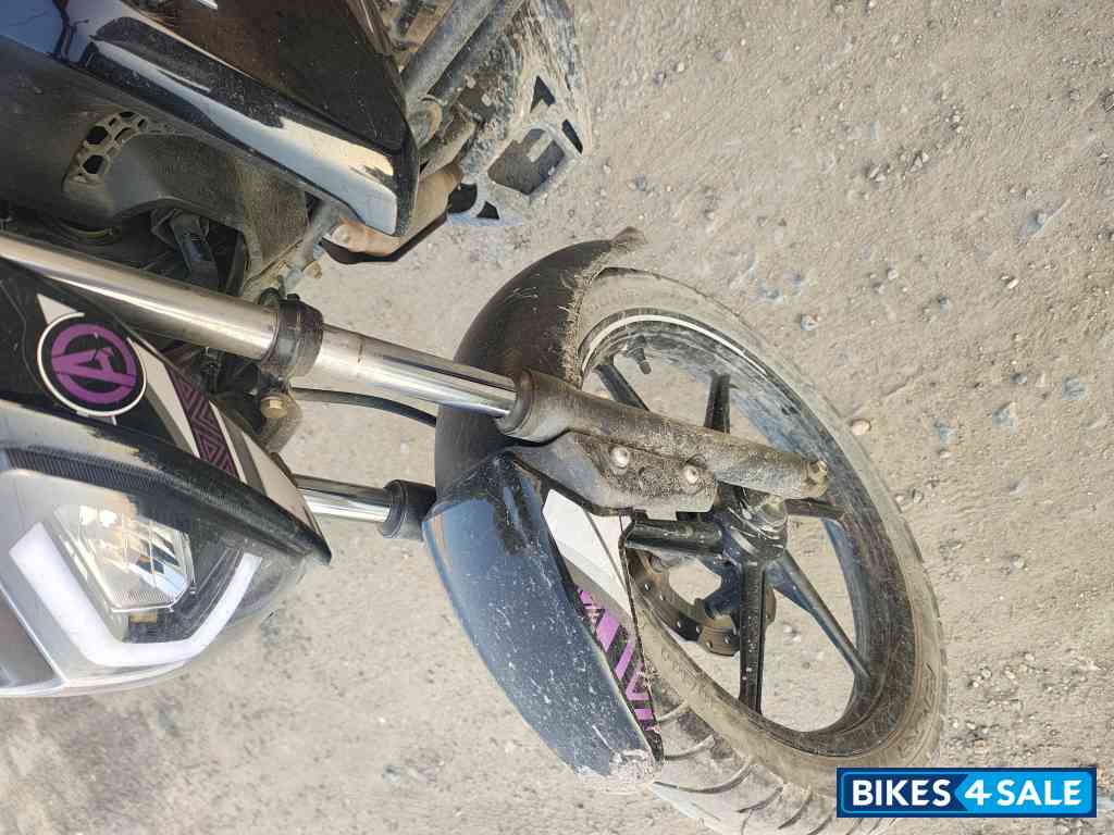 Black TVS Raider 125 Marvel Super Squad Edition