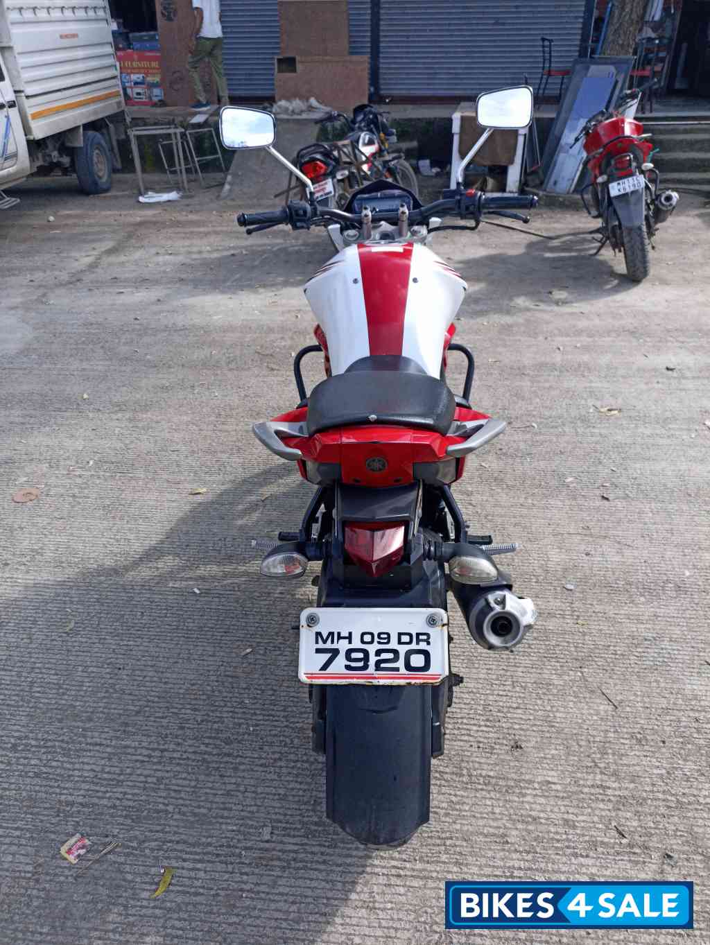 Red White Black Yamaha FZ-S FI V2