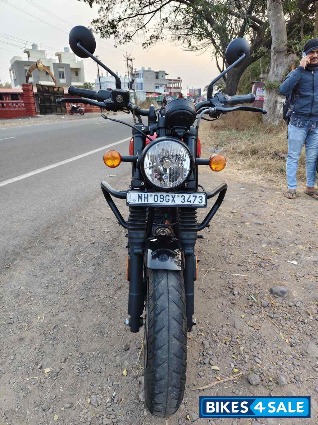 Rebel Red Royal Enfield Hunter 350 Metro