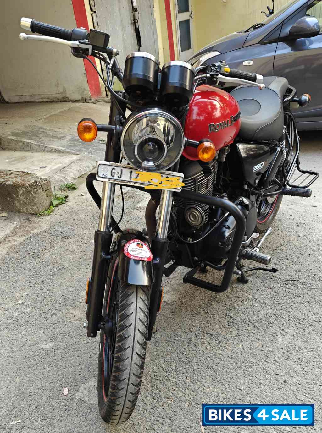 Red(tank) And Black Royal Enfield Thunderbird X 350