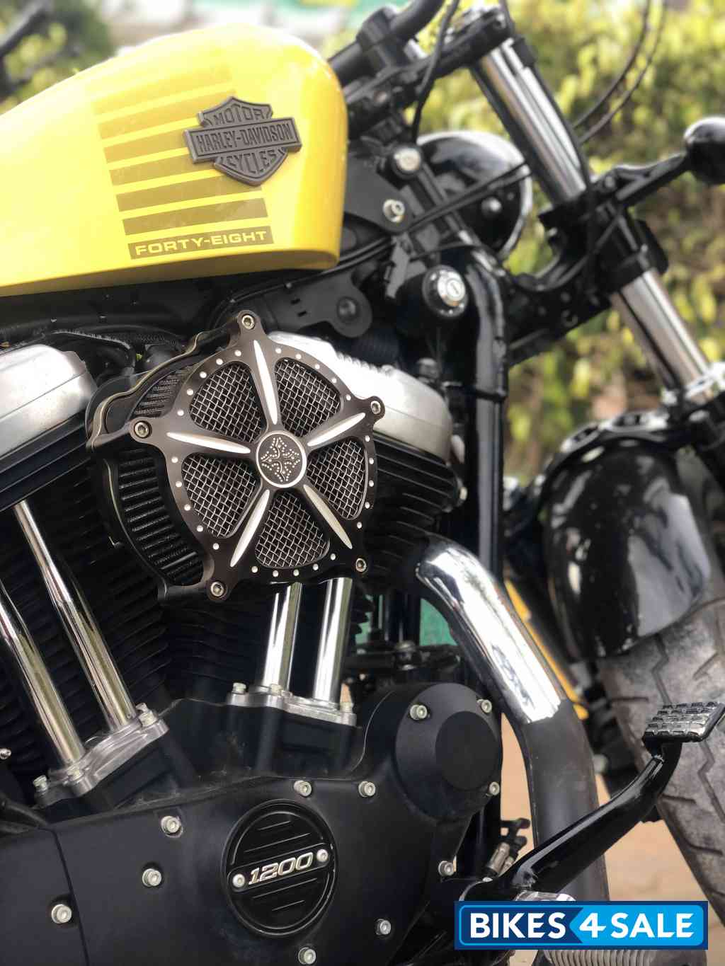 Yellow Harley Davidson XL 1200X Forty-Eight