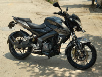 Black And Grey Bajaj Pulsar NS200