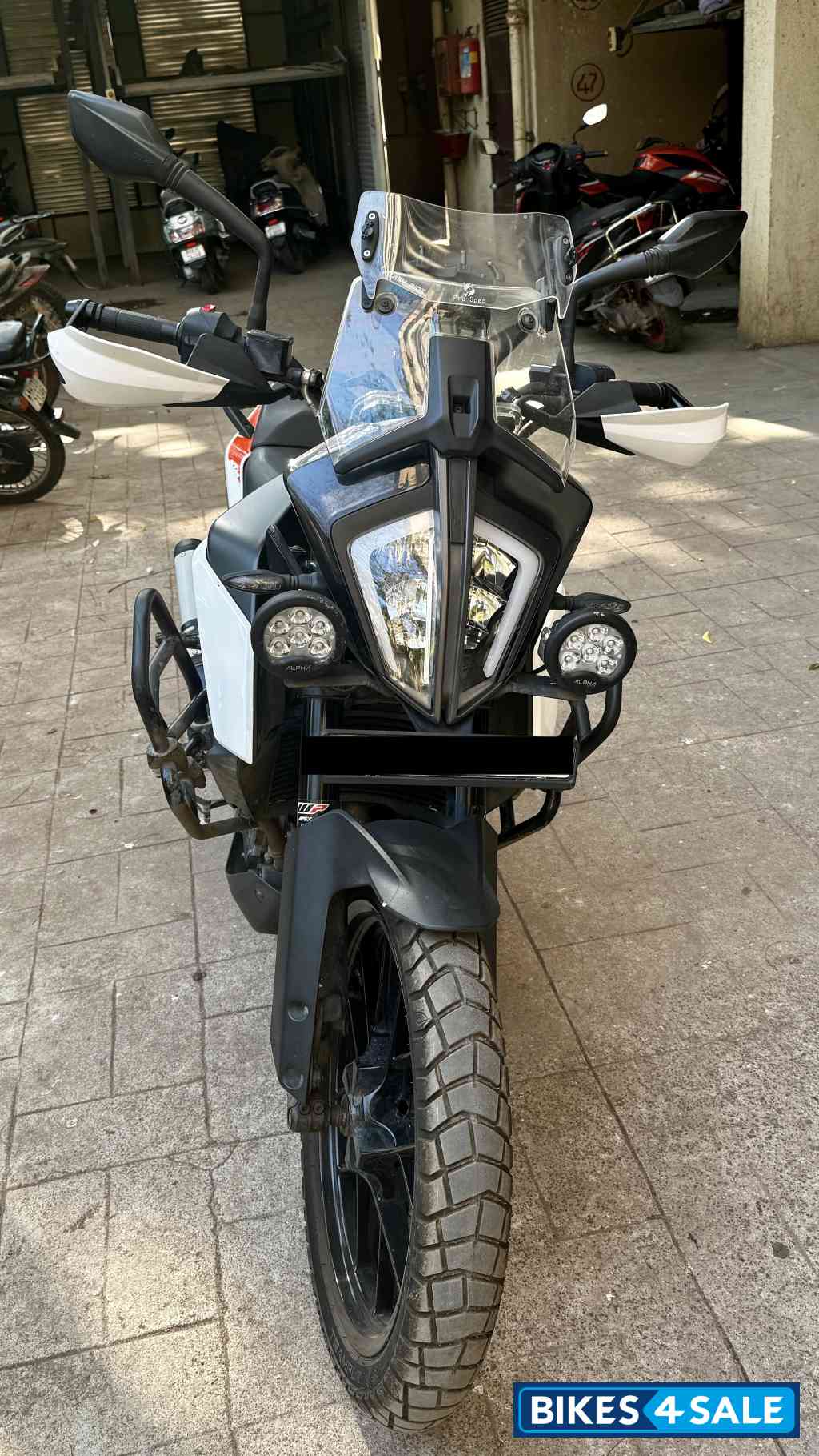 White KTM 390 Adventure