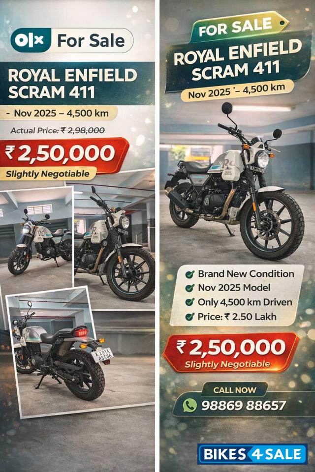 White Royal Enfield Scram 411