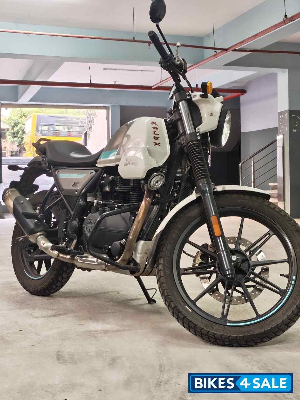 White Royal Enfield Scram 411