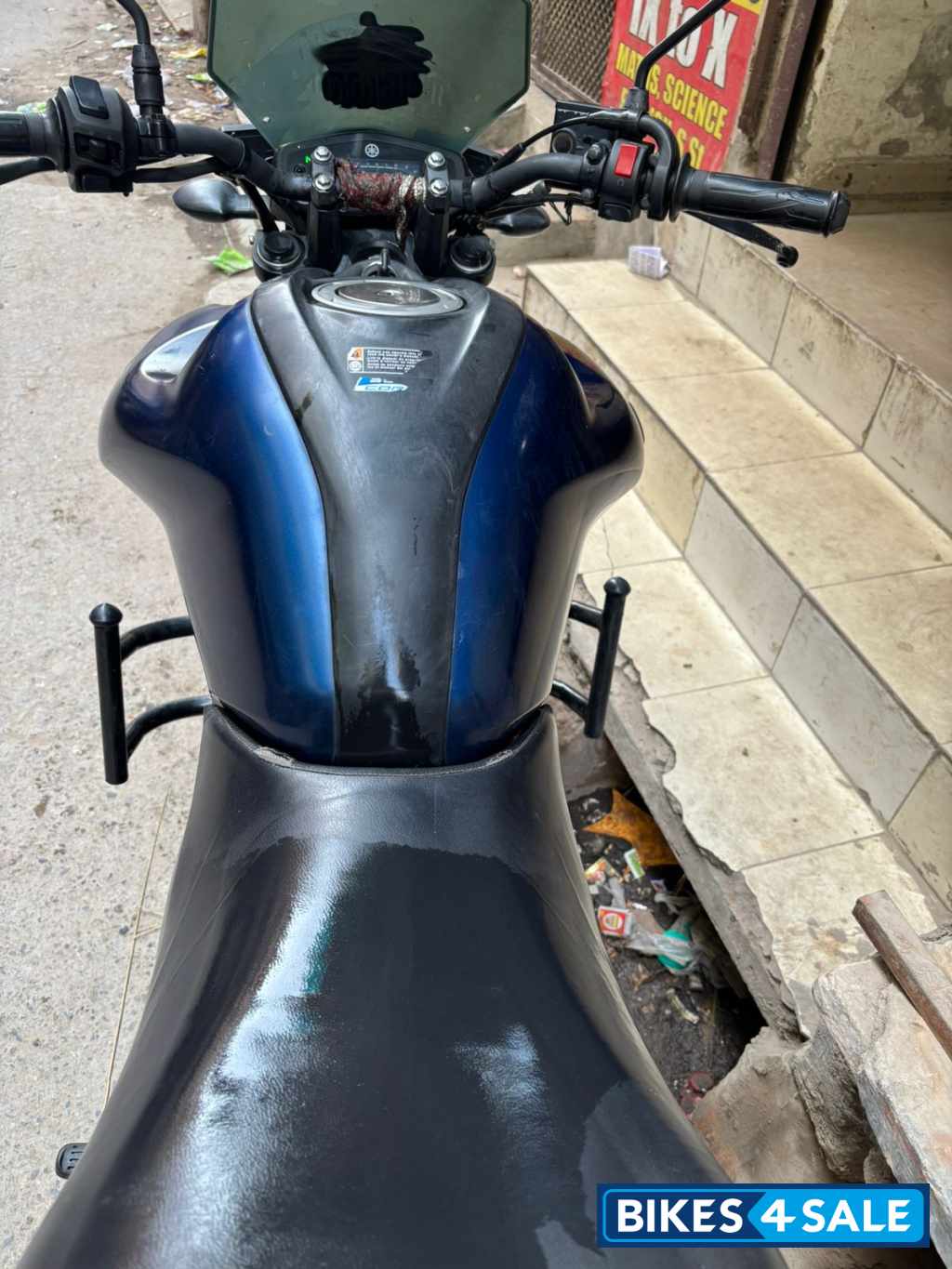 Blue Yamaha FZ-S