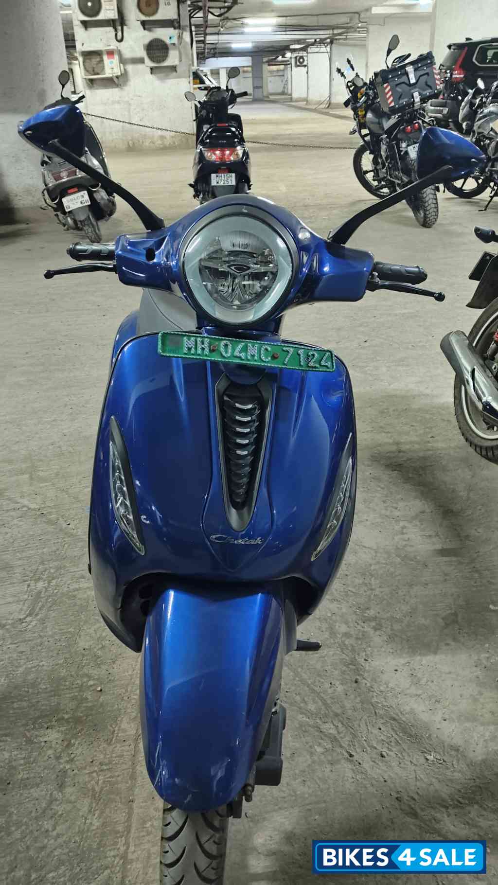 Blue Bajaj Chetak Premium