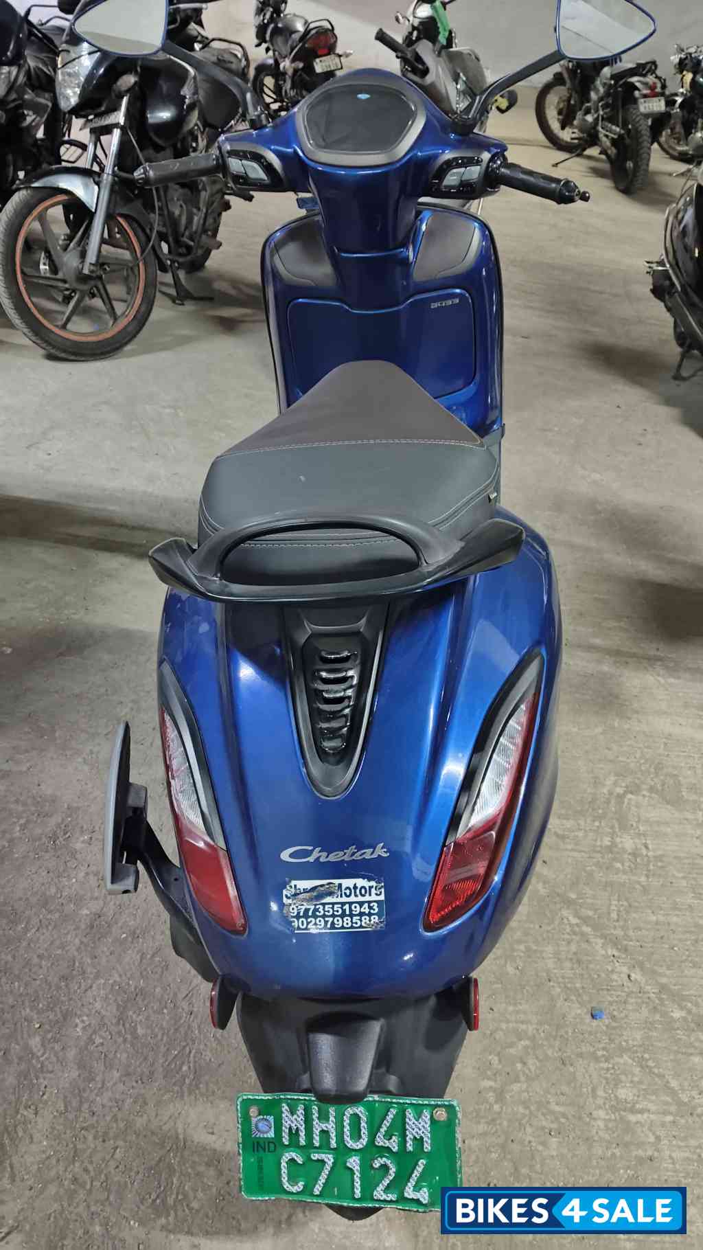 Blue Bajaj Chetak Premium