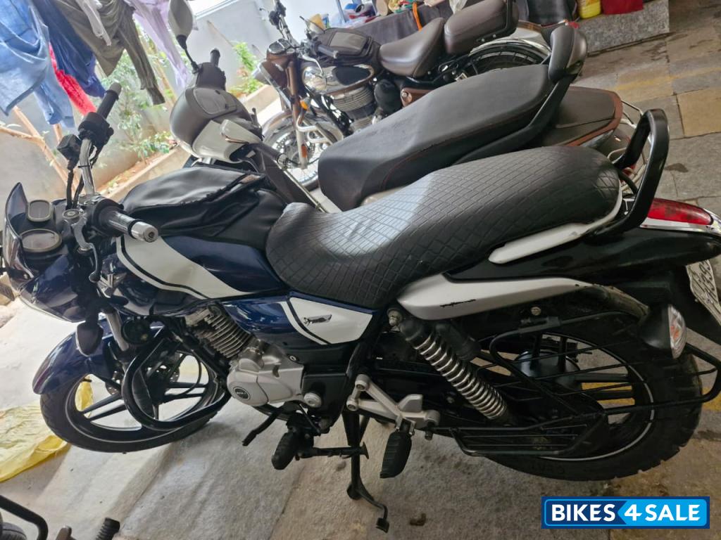 Dark Blue And White Bajaj V15