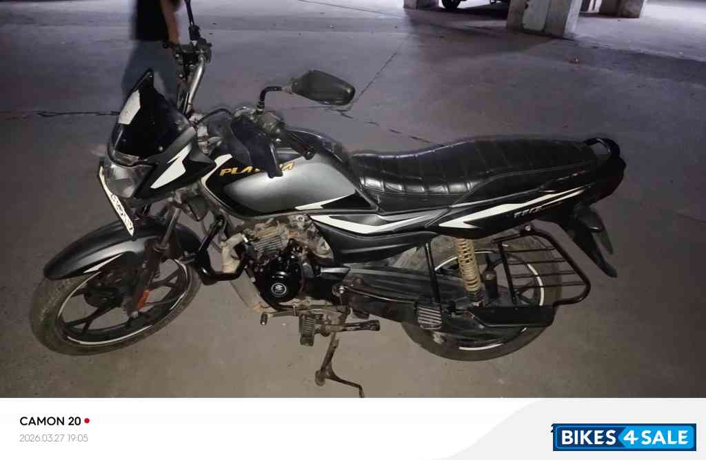 Black Grey & White Bajaj Platina 110 Electric Start Disc