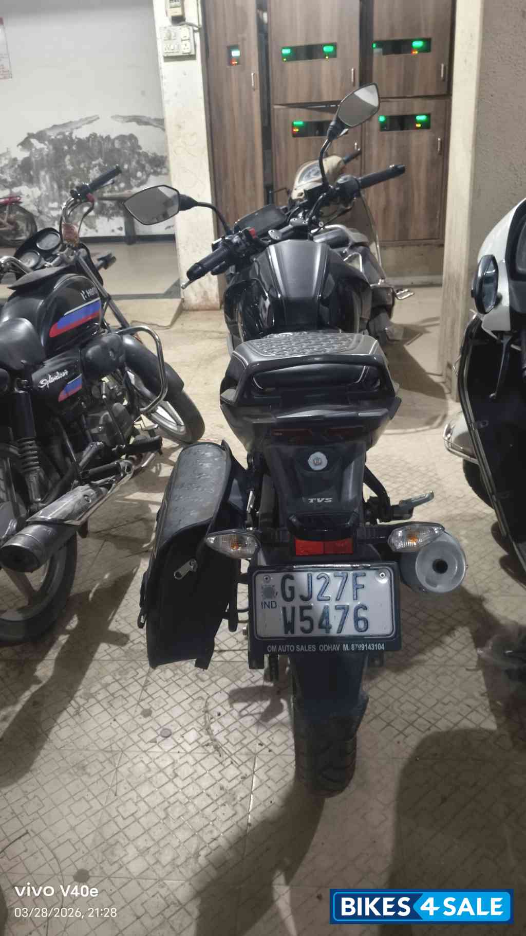 Black TVS Raider Single Seat