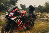 Black Yamaha YZF R15 V3 BS6