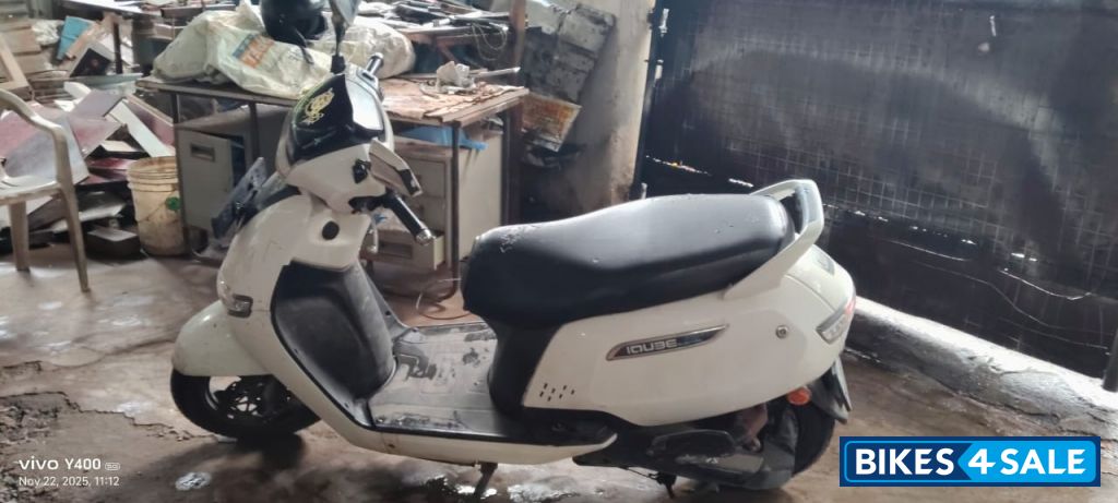 Pearl White TVS iQube Electric