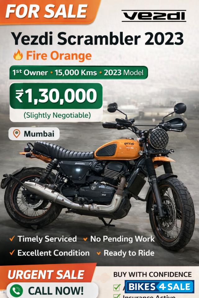 Yezdi Scrambler Single Tone