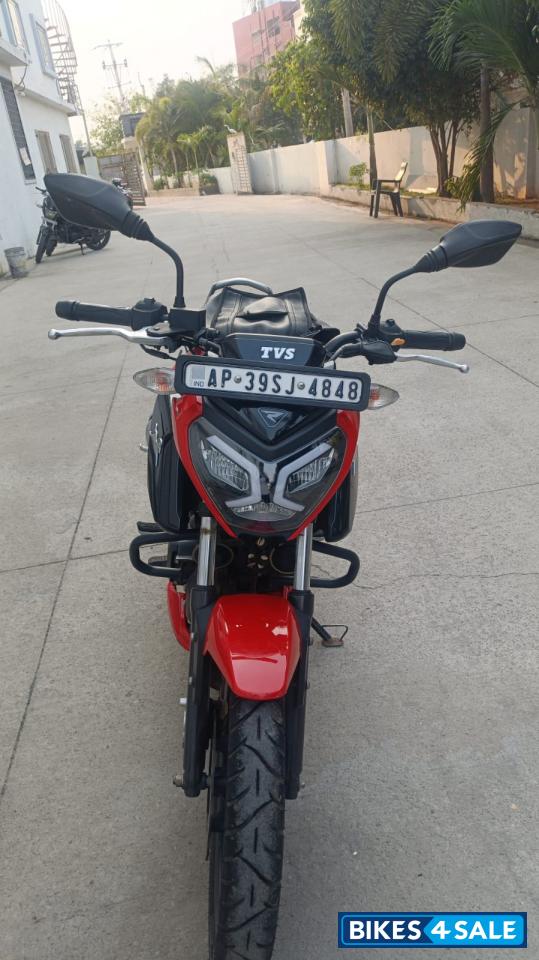Striking Red TVS Raider