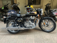 Black - Hand Painted Golden Li Royal Enfield Bullet Standard 350