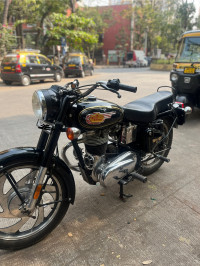 Black - Hand Painted Golden Li Royal Enfield Bullet Standard 350