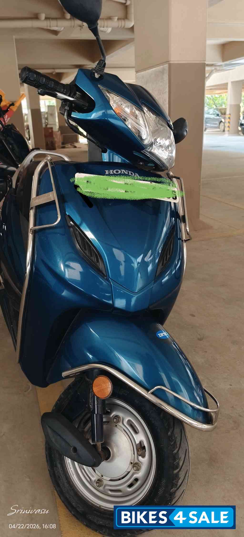 Blue Honda Activa