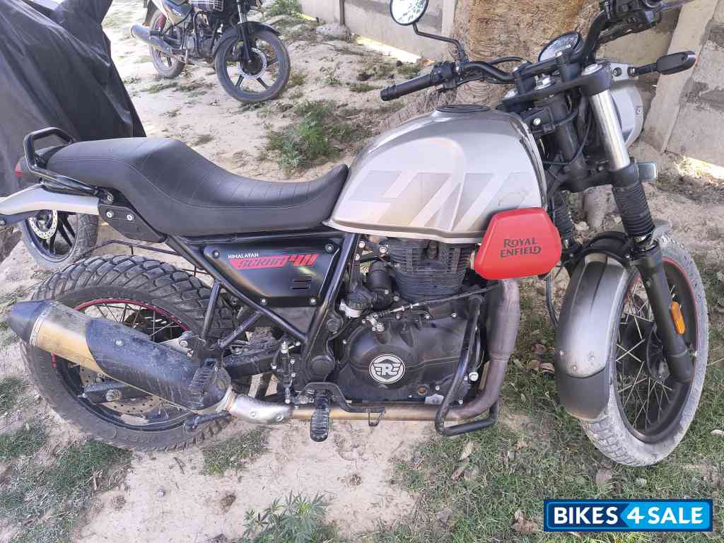 Red And Grey Royal Enfield Scram 411