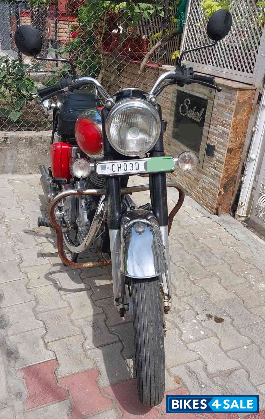 Red Wd Chrome Royal Enfield Bullet 350