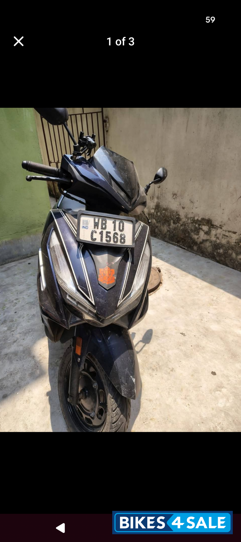 Black Honda Grazia 125 BS6