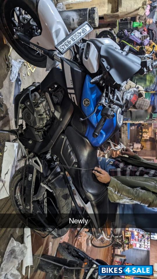 Navy Blue Yamaha MT-15 BS6