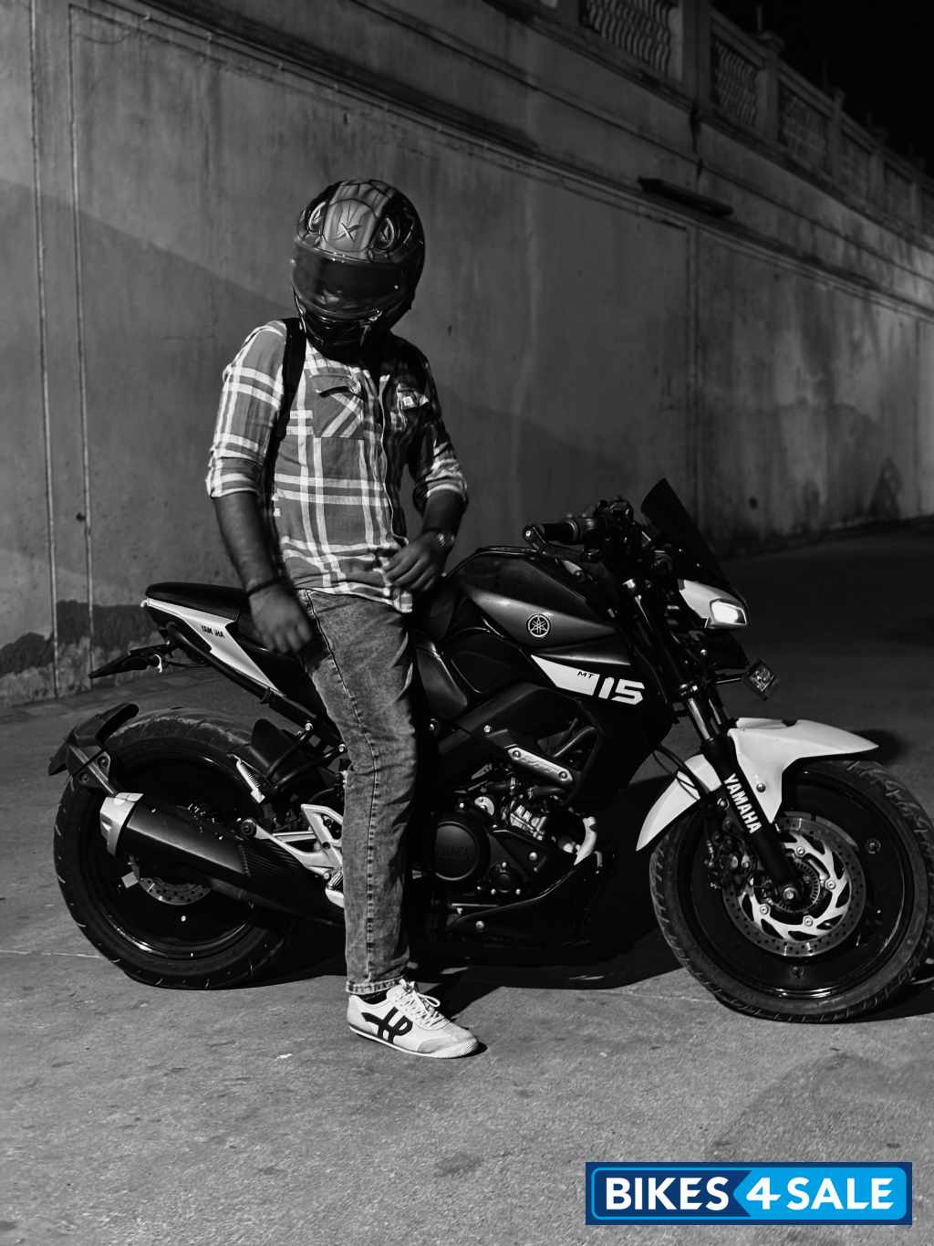 Navy Blue Yamaha MT-15 BS6