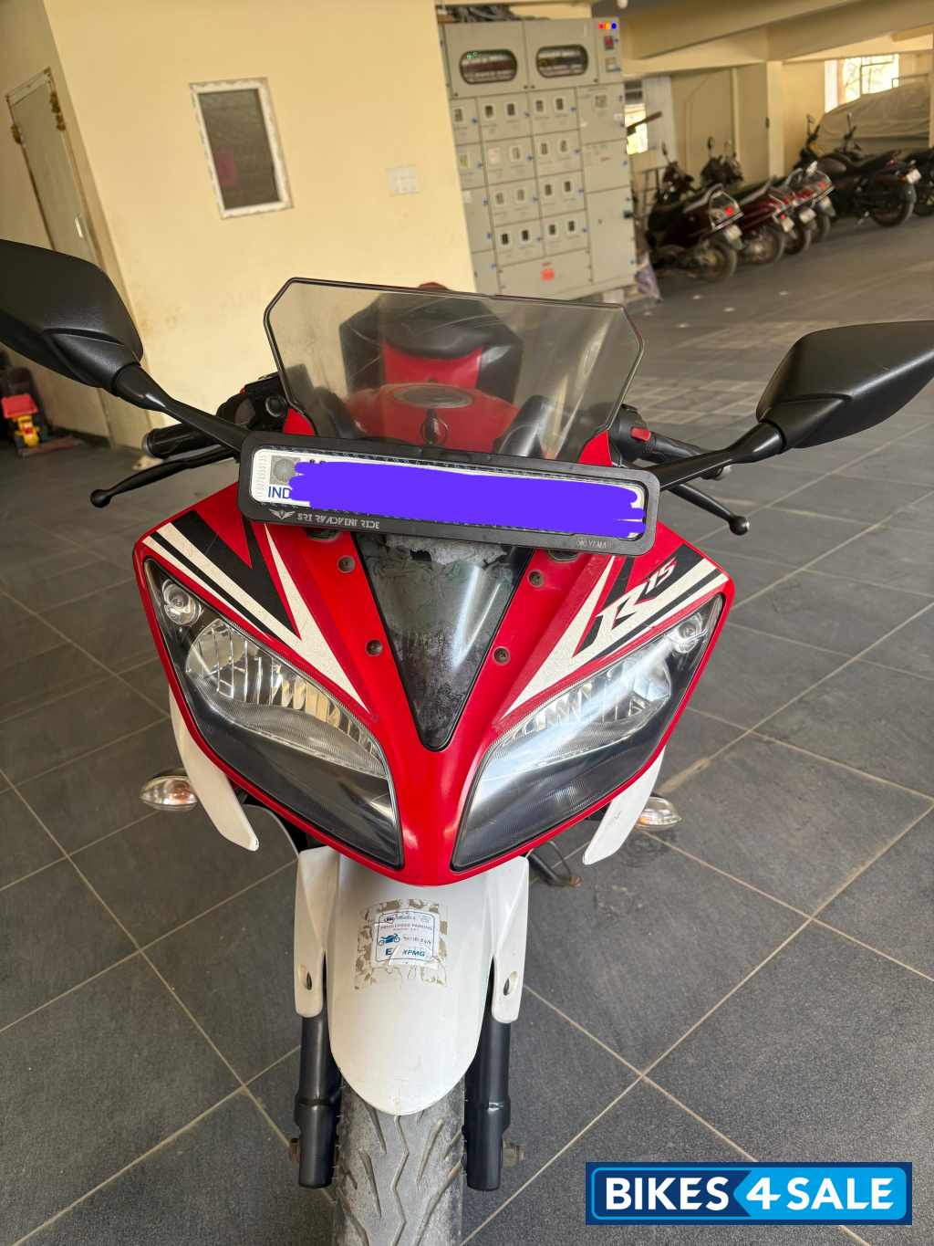 Red Yamaha YZF R15 V2