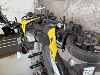 Yellow Suzuki V-Strom 250