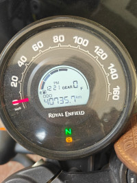 White Blue Royal Enfield Hunter 350 Metro