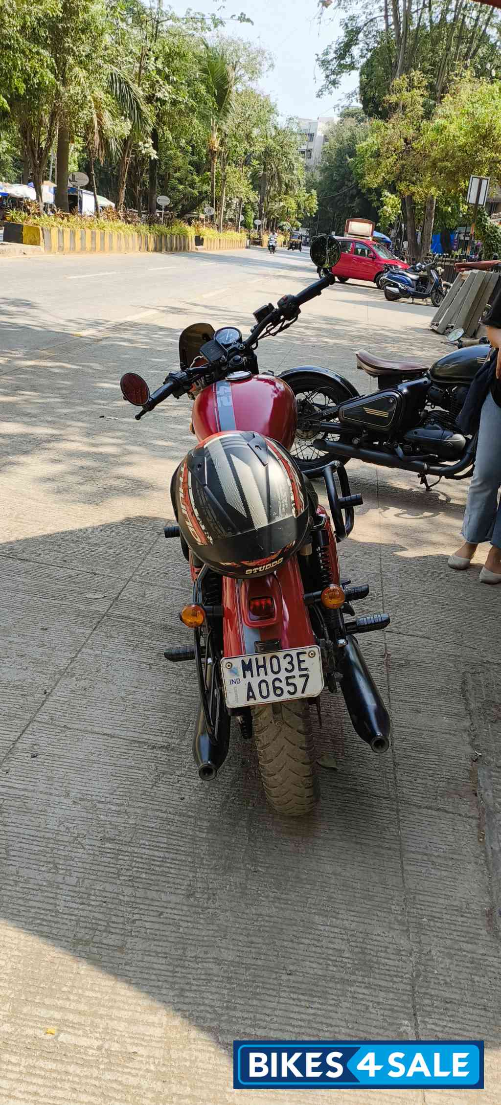 Red Matt Jawa 42 Dual Channel ABS Orion Red