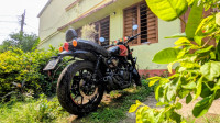 Red Royal Enfield Hunter 350 Metro