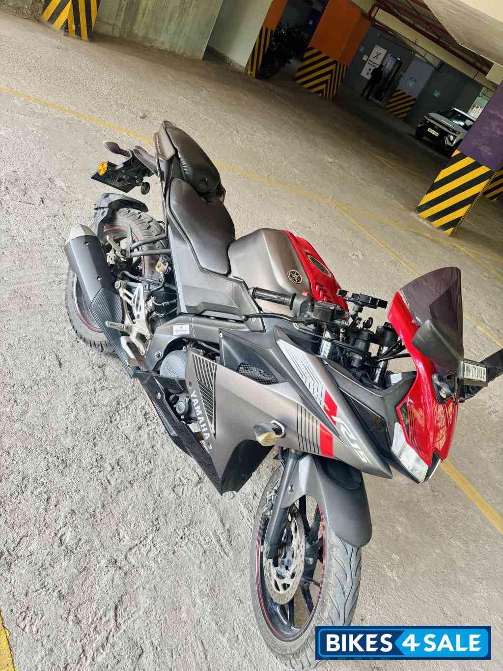 Red-gray Yamaha YZF R15 V3