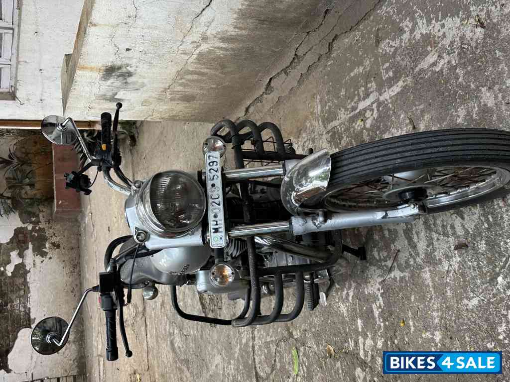 Silver Royal Enfield Bullet Electra