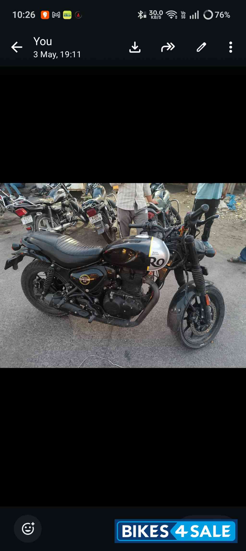 Black Royal Enfield Hunter 350 Metro Black Royal Enfield Hunter 350 Metro