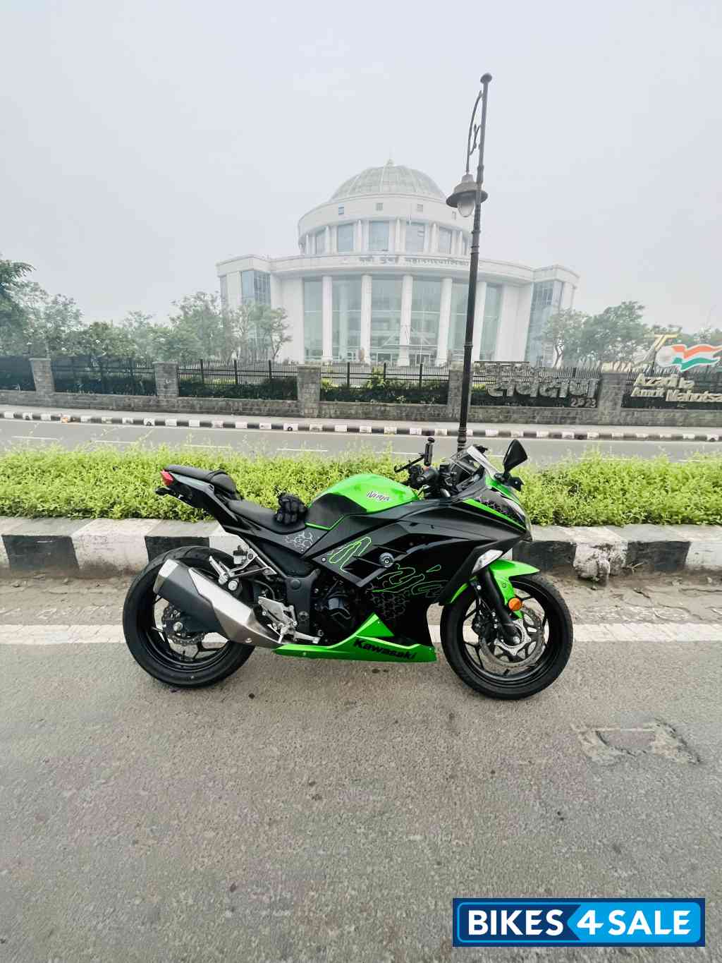 Lime Green Kawasaki Ninja 300 BS6