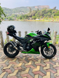 Lime Green Kawasaki Ninja 300 BS6