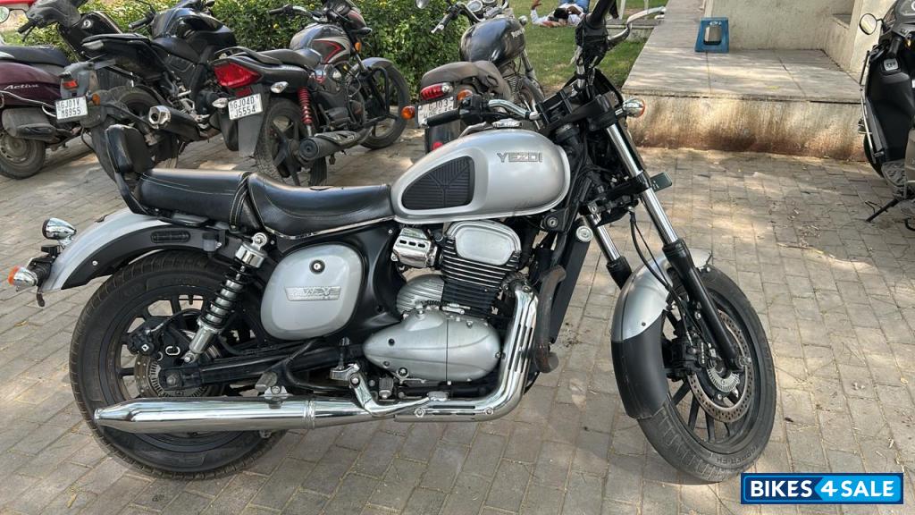 Silver Yezdi Roadster Chrome