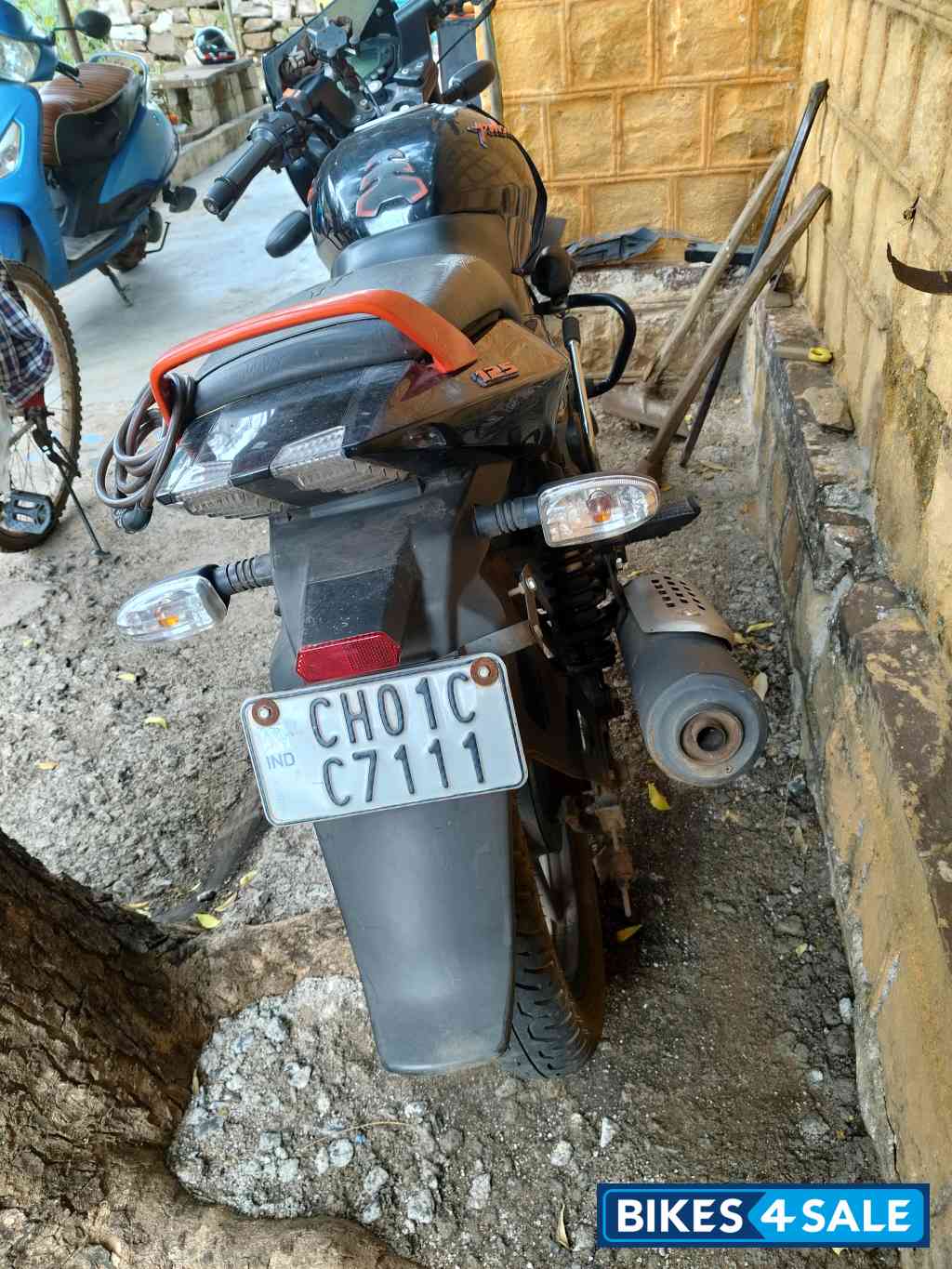 Black And Orange Bajaj Pulsar 125