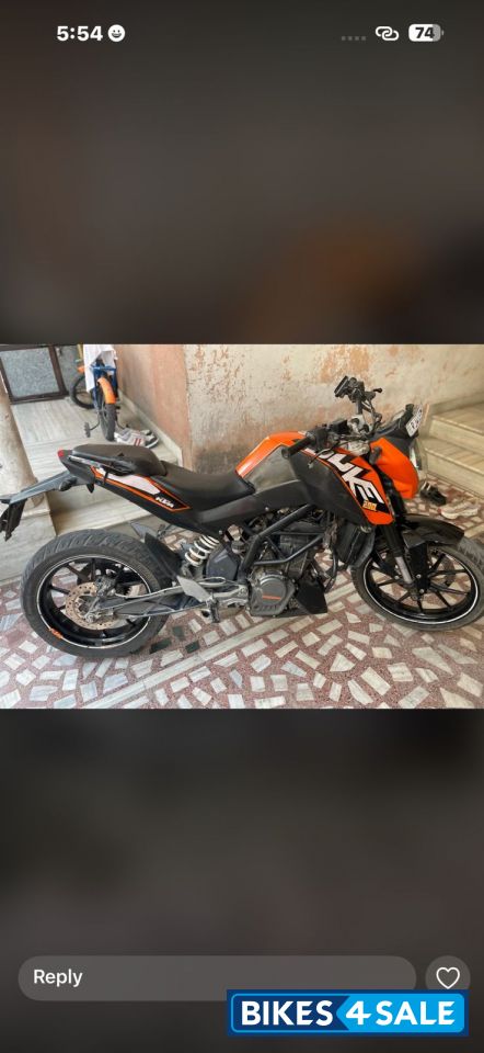 Orange White KTM Duke 200