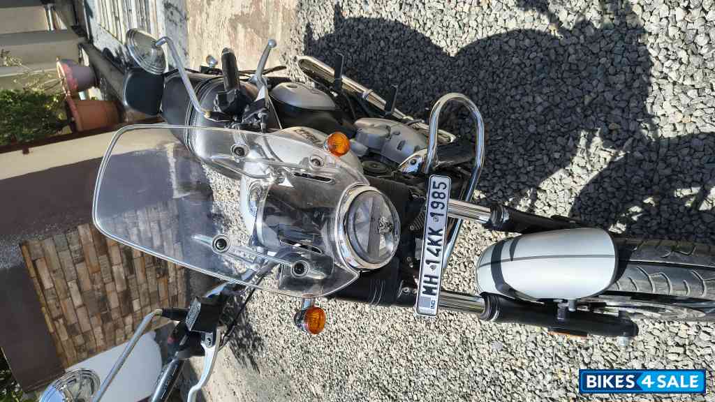 Silver Yezdi Roadster Chrome