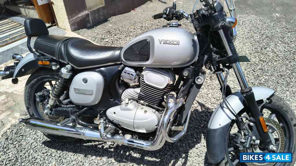 Silver Yezdi Roadster Chrome